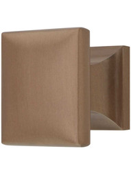 Southport Knob - 1 3/8 inch Square in Brushed Bronze.